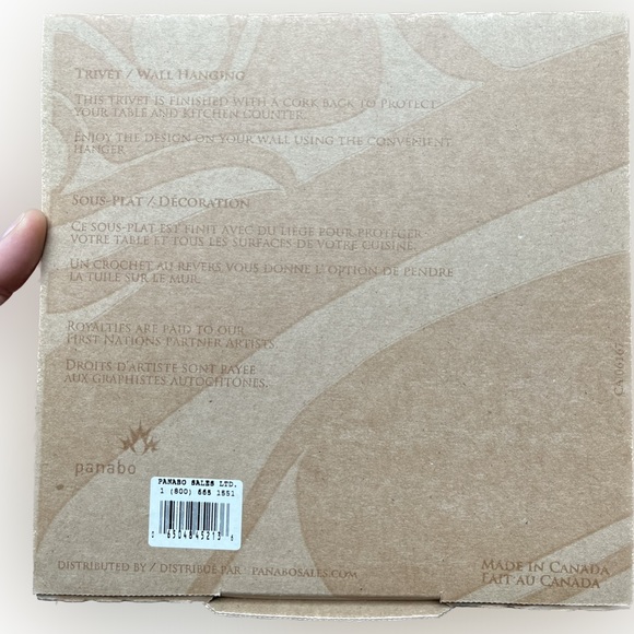 MAGENTA Raven Ceramic TRIVET / WALL HANGING & POT MAT Set - JIM CHARLIE. - Picture 4 of 5